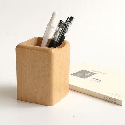 成都木質筆筒辦公用品實木筆筒擺件定制批發工廠